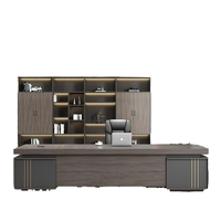 Ensemble bureau et chaise de direction haut de gamme Mobilier en bois moderne et simple pour gestionnaire ou femme PDG