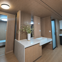 Villa conteneur de 20 pieds, norme européenne, maison modulaire préfabriquée avec porte vitrée pour le tourisme et la location de gîtes