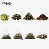 Machine d'emballage automatique de sachets de thé en pyramide VFFS, machine à sachets triangulaires pour sachets de thé aux herbes, scelleuse de sachets en papier filtre