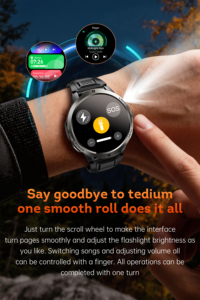 Reloj Inteligente KT92 2026 para Hombre, Linterna de Alta Potencia, GPS, Deportes al Aire Libre, Batería de 1100 mAh, Resistente al Agua IPX8, Brújula, Frecuencia Cardíaca, Presión Arterial - Product Image 3