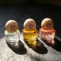 Flacons compte-gouttes en verre gravés au laser de 8 ml avec bouchon en bois, multicolores, pour huiles essentielles, parfums, et recharges de lotion anti-moustiques