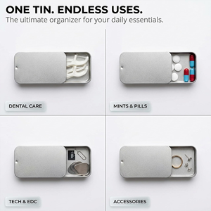 Silver Metal Food Grade <b>Empty</b> Tin <b>Boxes</b> Rectangular <b>Empty</b> Tinplate <b>Gift</b> Tin Containers with Lids for Cookies Cake Candies Crafts - Product Image 5