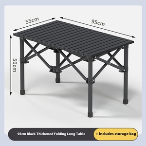 Conjunto de Mesa e Cadeiras Dobráveis de Metal Moderno para Exterior com Equipamento Completo para Churrasco para Praia, Camping, Piqueniques e Jantares - Product Image 5