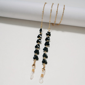 Chaîne de lunettes papillon en cristal Cordon de masque perlé Sangle de lunettes Collier porte-collier 2 en 1 - Product Image 6