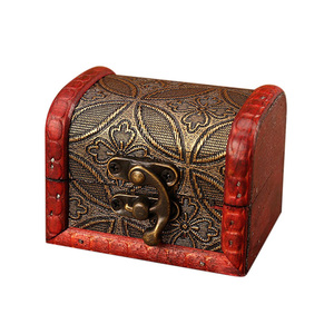 Holesale-joyero antiguo promocional hecho a mano, Cofre del Tesoro, caja <span class=keywords><strong>de</strong></span> <span class=keywords><strong>madera</strong></span> pequeña - Product Image 3