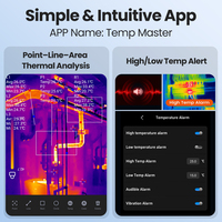 Cámara Térmica P1 Resolución 320*240 X³IR Rango de Alta Temperatura de 600℃ para Teléfonos iPhone y Android Termovisor Maestro para HVAC