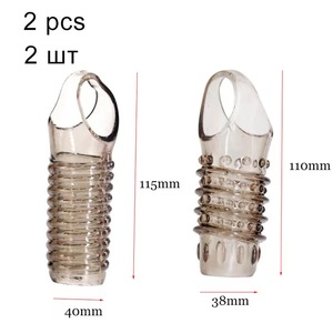 Yeniden Kullanılabilir Doğal Lateks Su Geçirmez Prezervatif Özel Şekilli Dikenli Penis Halkası Geciktirici Seks Süresi Penis Bağlama Seks Oyuncakları - Product Image 3