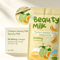 Astaxanthine Beauty Glow Milk Powder Drink Mix 18g 10 Sachets Saveur Melon Formule Alimentaire
