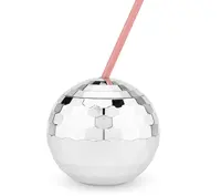 New Design Gold Plastic Creative Disco Ball Cocktail Cup