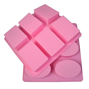 Molde de silicona para jabón personalizado, molde rectangular para hornear de <span class=keywords><strong>6</strong></span> agujeros, molde para pastel, galleta, molde de Chocolate para artesanía casera - Product Image 6