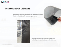Pantalla LED Holográfica 3D para Ventanas Interiores, Pantalla Transparente P6.25, Publicidad Transparente, Letrero LED Publicitario P6.25