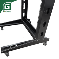 Geteknet 2-polig 32U 19 Zoll SPCC Steel Network Cabinet Offenes Rack für Blade Server Vertikaler Montage rahmen 150KGS Tragfähigkeit