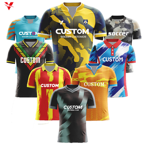 Magliette personalizzate da calcio per bambini abbigliamento sportivo Futsal <span class=keywords><strong>maglia</strong></span> da <span class=keywords><strong>portiere</strong></span> da uomo tuta da calcio magliette da calcio retrò - Product Image 1