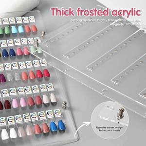 Livre d'échantillons magnétique portable pour vernis à ongles, avec pointes transparentes amovibles, catalogue de gel pour salon de manucure - Product Image 3