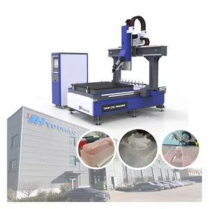 Top Seller 1325 4 Axis CNC Router with T-slot Table for Sofa Frame Wood Processing Machine 3D