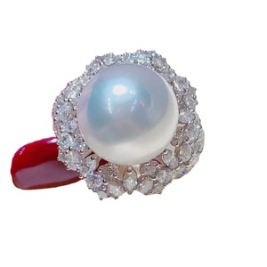 S925 <b>Silver</b> Ring Stand Simple Edition DIY Pearl Accessories 5-6mm <b>Beads</b> 1829-Fashionable Jewelry Stand with Ring - Product Image 5