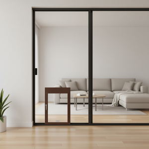 Puerta para Mascotas de Aleación de Aluminio con Altura Ajustable 75 7/8 80 11/16 para Perros, Puerta Corredera de Vidrio Interior, Diseño Moderno - Product Image 2