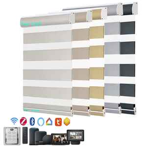 Điều khiển thông minh điện hai lớp Windows Rèm Zebra bóng râm cơ giới Zebra mù cho cửa sổ - Product Image 1