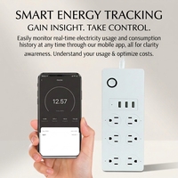 Prise intelligente WiFi Tuya, prise US, commande vocale, minuterie, 8 prises, usage domestique, fabriqué en Chine