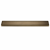 Grille de vidange linéaire de luxe en acier inoxydable SUS304 bronze antique pour douche et salle de bain, type canal long