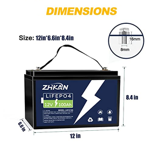 Le vendite dirette della fabbrica della batteria esterna portatile di grande capacità 12V 100Ah possono essere utilizzate con il supporto del sistema di controllo solare - Product Image 2