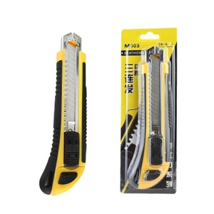 Cuchillo Retráctil de 18 mm con 3 Cuchillas Afiladas, Mango de PVC para Uso en Oficina y Hogar, Personalizable OEM - Product Image 5