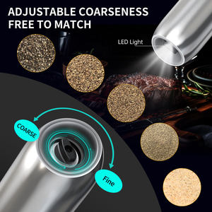 Moulin à <span class=keywords><strong>sel</strong></span> et poivre électrique automatique à piles, 176 ml, réglage <span class=keywords><strong>de</strong></span> la grosseur, fonctionnement à une main, conception d'usine - Product Image 3