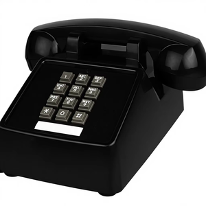 Téléphone Classique Rétro en Bois avec Sonnette Mécanique en Métal, Téléphone Filaire <span class=keywords><strong>Fixe</strong></span> de Style Américain - Product Image 5