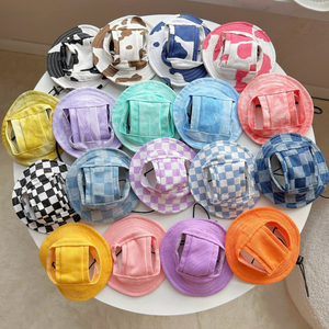 Spring Summer New Pet Dog <b>Cat</b> Outdoor Windproof Walking Small Fisherman Sun <b>Hat</b> Cute Corgi <b>Hat</b> Accessory - Product Image 1