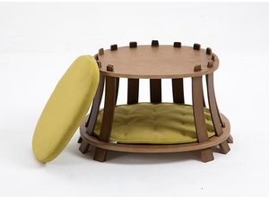 Canapé moderne pour animaux de compagnie en bois de chêne massif, maison pour chats et chiens, petits animaux - Product Image 6