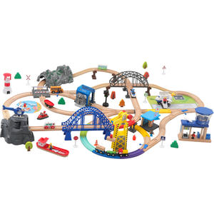 <span class=keywords><strong>Juguete</strong></span> <span class=keywords><strong>de</strong></span> bloques <span class=keywords><strong>de</strong></span> construcción <span class=keywords><strong>de</strong></span> vía <span class=keywords><strong>de</strong></span> <span class=keywords><strong>tren</strong></span> <span class=keywords><strong>de</strong></span> madera para niños Compatible con <span class=keywords><strong>Thomas</strong></span> Car Features City Car & Helicopter Scene - Product Image 5