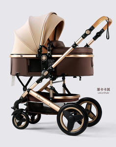 Kereta Dorong Bayi Baru Lahir <span class=keywords><strong>3</strong></span>-in-1, Kereta Bayi, Stroller, Rangka Aluminium Alloy, Kain Oxford, Kapasitas Beban 20KG, Lipat Satu Tangan - Product Image 6