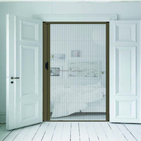 Moustiquaire plissée imperméable, moustiquaire de porte plissée, moustiquaire rétractable pour porte coulissante