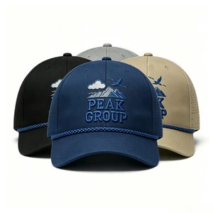 Gorra de Béisbol Personalizada con Bordado de Logotipo de Águila de Montaña, Gorra Deportiva Transpirable con Cuerda Perforada, Gorras Deportivas con Etiqueta Privada Personalizada - Product Image 4