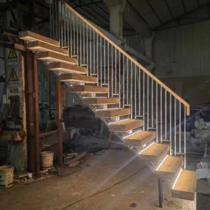 Escadaria interior moderna escadaria padrão australiana/canadense com escadas internas etapas de madeira