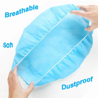 Bonnets bouffants non tissés jetables de 21 pouces Filet à cheveux pour salon spa et restauration Produit de sécurité avec clip pour espace de travail et hôpitaux sans poussière