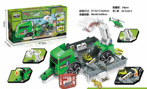 Ensemble de jouets pour enfants : Base de capture de dinosaures, parking, camion déformable, voitures, transporteur de dinosaures, <span class=keywords><strong>garage</strong></span>, véhicules - Product Image 2