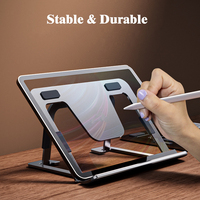 Support pour ordinateur portable pliable en aluminium de taille mince accessoire de support de tablette en métal pour cadeaux