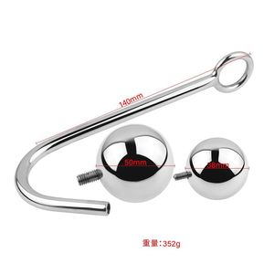 Sostituibile in metallo anale gancio anale SM gancio pieghevole palla singola rimovibile prodotti per adulti - Product Image 2