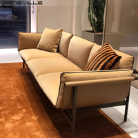 Fauteuil moderne de luxe italien haut de gamme personnalisable canapés Villa ensemble de canapés canapés en cuir meubles de salon