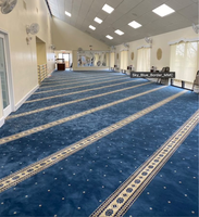 Tapis de prière musulman commercial mural, en rouleau, pour projets de culte, tapis de prière lavable pour mosquée