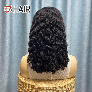 Perruques courtes bouclées <span class=keywords><strong>afro</strong></span> sans colle en cheveux humains vierges Remy péruviens GS Wholesale avec dentelle frontale pour femmes noires - Product Image 4
