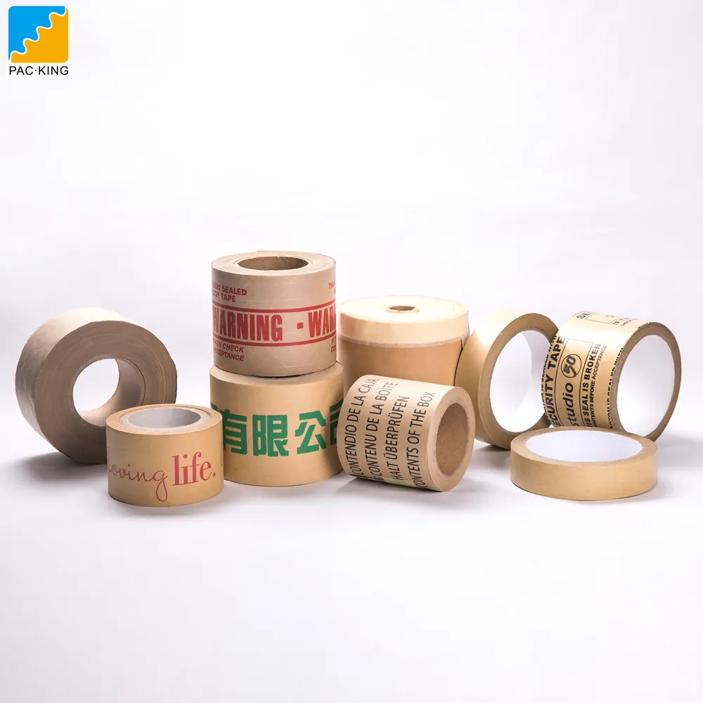 Eco Friendly Package Kraft Packing Custom Paper Tape Eco Logo Packaging Kraft Tape Custom Kraft Paper Tape