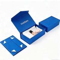 Boîte cadeau pliable magnétique en carton rigide recyclable avec logo personnalisé, faible MOQ