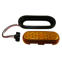 6 pouces ovale 26 Led ambre 12V camion lumières led pour camion lourd led flash stroboscopique feu arrière led frein stop clignotants