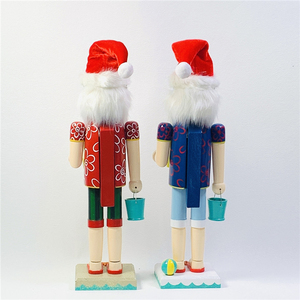 Figurine de Noël amusante personnalisable de 15 pouces, style décontracté hawaïen de plage, <span class=keywords><strong>Casse</strong></span>-noisette Père Noël - Product Image 2