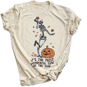Halloween Pumpkin <strong>Shirts</strong> <strong>Women</strong> Fall <strong>T</strong>-<strong>Shirts</strong> Cute Autumn Tees Thanksgiving Tops(A-<strong>Wonderful</strong>/BeigeXL) Polyester/Cotton Sleeveless - Product Image 3