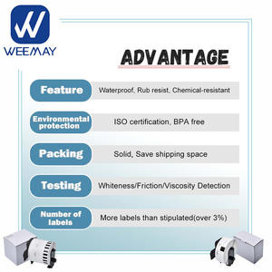 Etiquetas Térmicas Continuas Weemay Negras/Rojas sobre Blanco Compatibles con <span class=keywords><strong>Brother</strong></span> DK22251 DK2251 para Impresora de Etiquetas <span class=keywords><strong>Ql</strong></span> - Product Image 4
