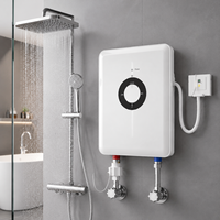 Chauffe-eau électrique instantané 8KW avec élément chauffant en acier inoxydable et boîtier en plastique, pour maison, hôtel, garage, douche