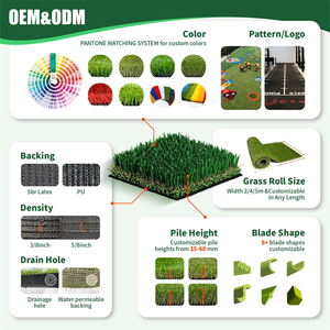 Dày cỏ nhân tạo Turf cỏ tùy chỉnh kích thước trong nhà ngoài trời Vườn bãi cỏ cảnh quan tổng hợp cỏ Mat thảm cỏ - Product Image 5